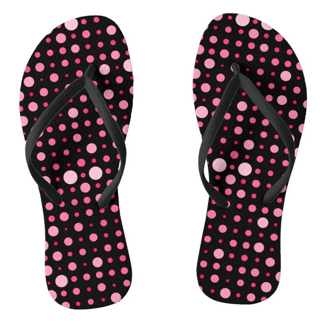 Chanclas Punto Polka Moderno 01.BG Negro Rosa (Plantilla)