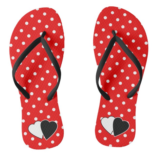 Chanclas Punto polo rojo (Plantilla)