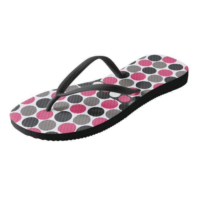 Chanclas Punto rosa y gris Polika     (Angular)