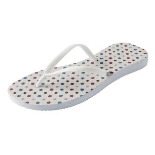Chanclas Puntos azules y magenta