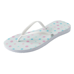 Chanclas Puntos azules y melocotón