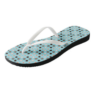 Chanclas Puntos azules y naranjas 4