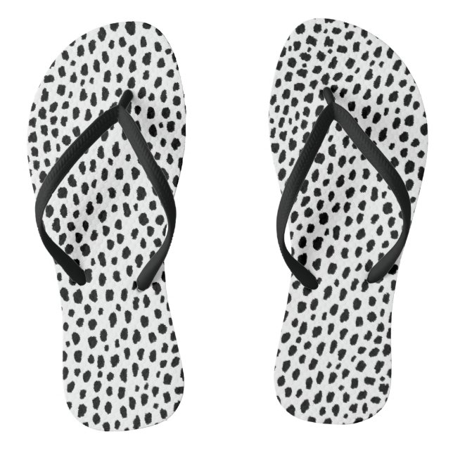 Chanclas Puntos dálmatas (blanco/negro) (Plantilla)