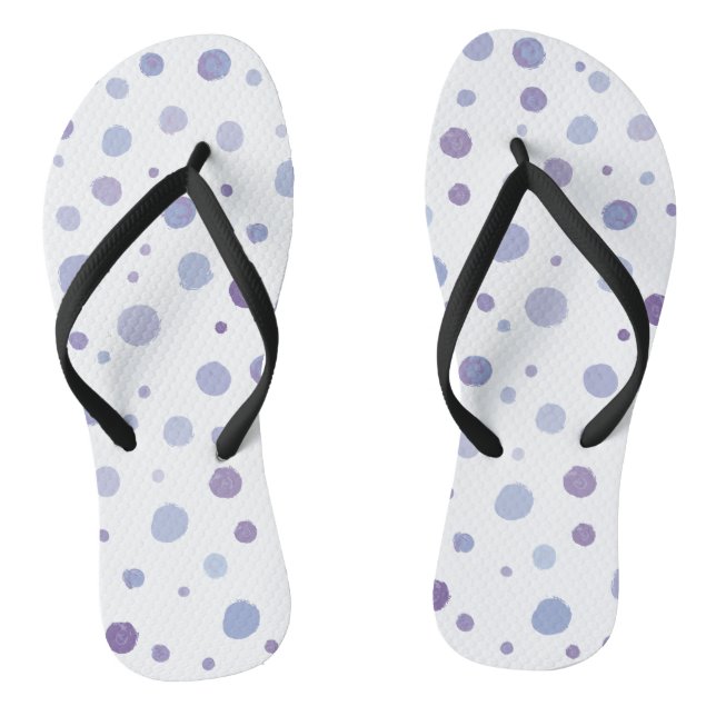 Chanclas puntos de polka pintados a mano (Plantilla)