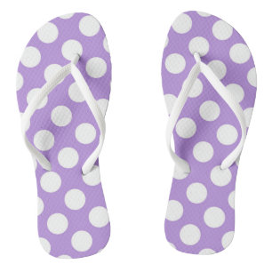 Chanclas Puntos de Polka Púrpura, Patrón De Punto De Polka,
