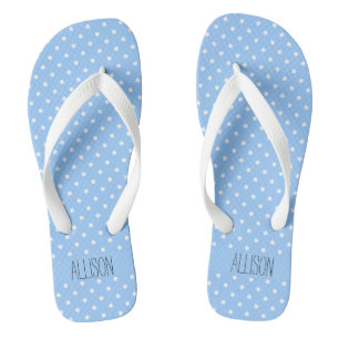 Chanclas Puntos del Polka Blanco