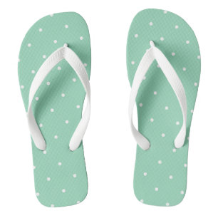 Chanclas Puntos del Polka Blanco