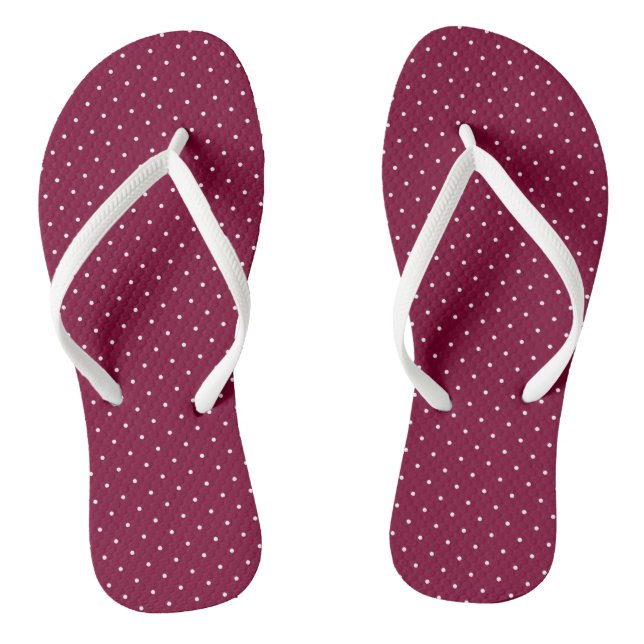 Chanclas puntos magenta y blanco (Plantilla)