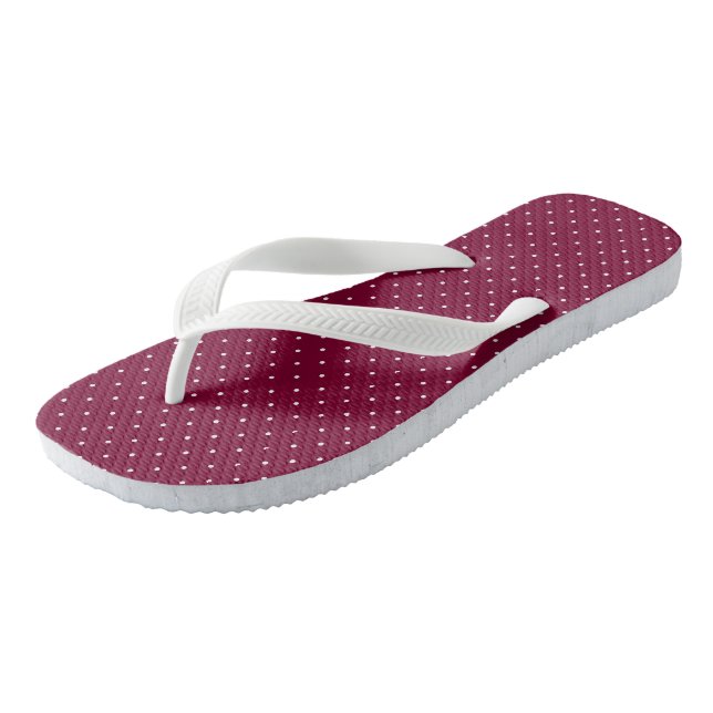 Chanclas puntos magenta y blancos (Angular)