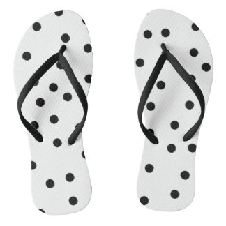CHANCLAS PUNTOS NEGROS DE POLKA