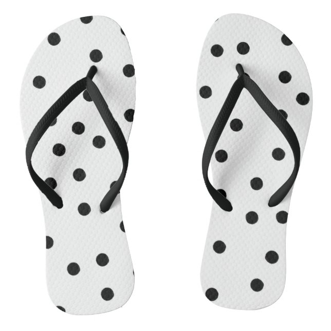 CHANCLAS PUNTOS NEGROS DE POLKA (Plantilla)