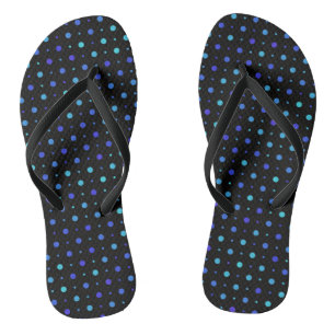 Chanclas Puntos negros y azules