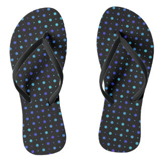 Chanclas Puntos negros y azules