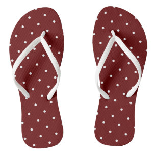 Chanclas puntos rojos y blancos
