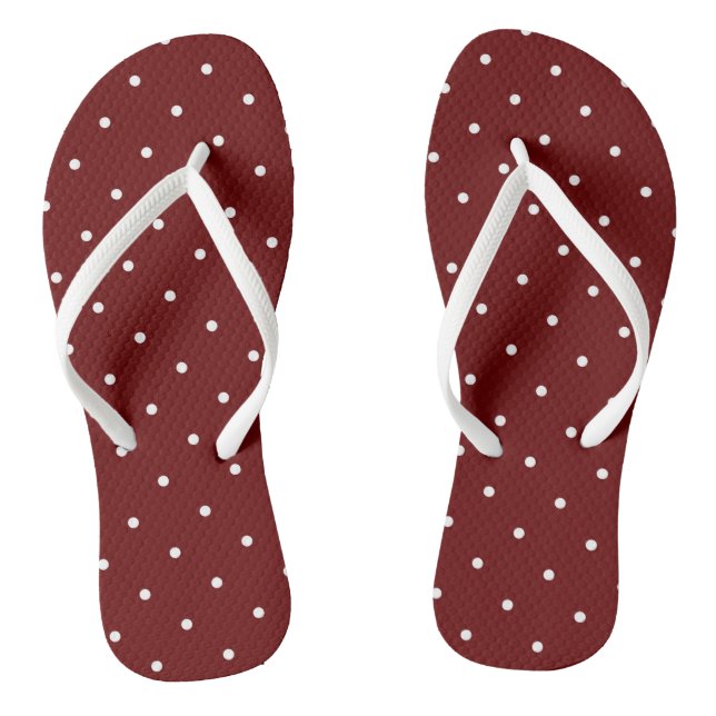 Chanclas puntos rojos y blancos (Plantilla)