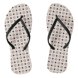 Chanclas Puntos rosas, grises y negros