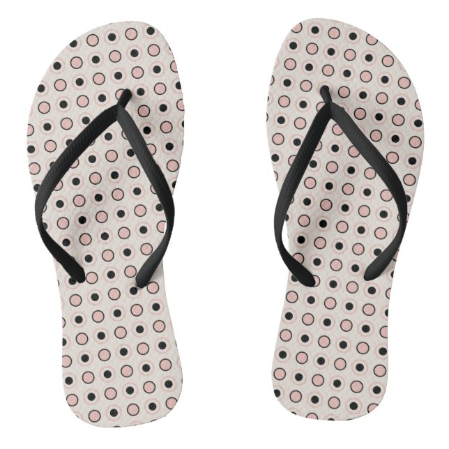 Chanclas Puntos rosas, grises y negros (Plantilla)