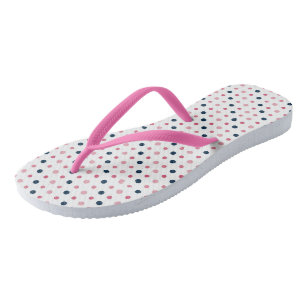 Chanclas Puntos rosas y azules