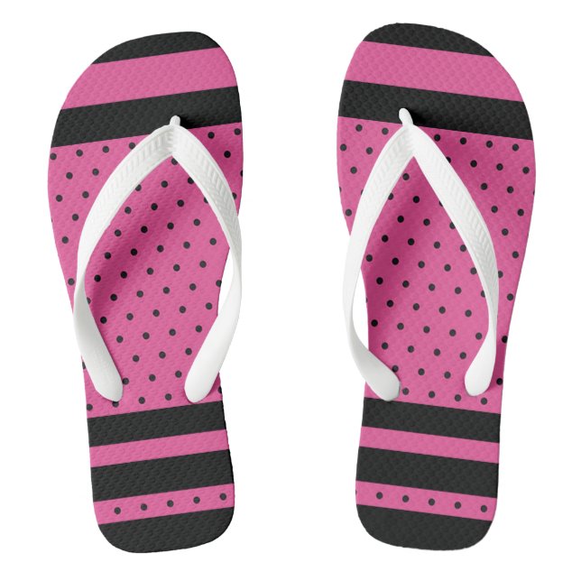 Chanclas Puntos y franjas de polka (Plantilla)