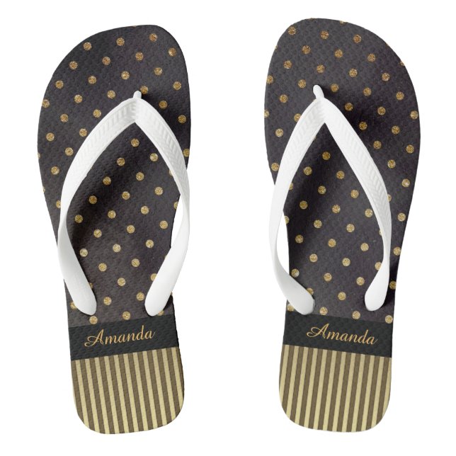 Chanclas Puntos y franjas de polka (Plantilla)