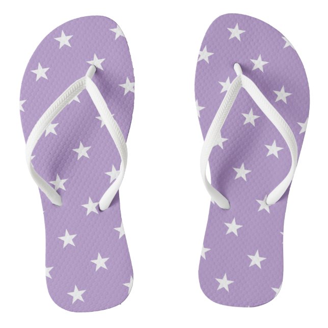 Chanclas Púrpura Estrellas Flip Flops (Plantilla)