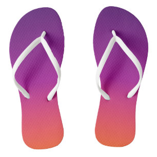 Chanclas Púrpura, rosa y gradiente naranja
