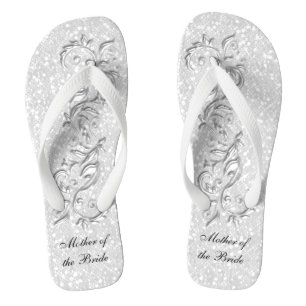 Chanclas Purpurina Blanco   BODA