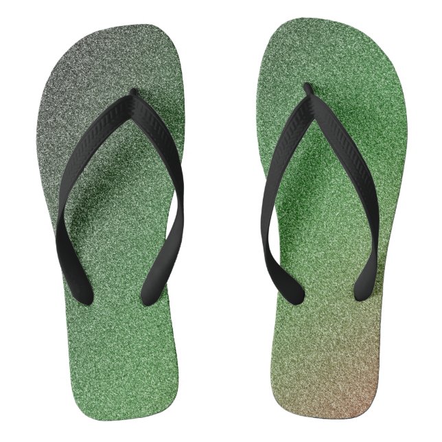 Chanclas Purpurina de gradiente rojo-verde oscuro, par de (Plantilla)