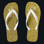 Chanclas Purpurina de oro Boda Flipflops BRIDE, fiesta nupc<br><div class="desc">Añada el rol de miembros del Bridal Party,  el nombre de las parejas casadas y la fecha boda a estos elegantes flipflops de bodas de playa de verano con un falso acabado purpurina de oro.</div>