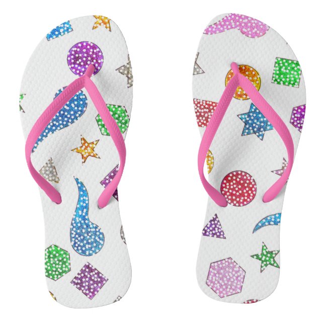 Chanclas Purpurina Formas Flops de mujeres (Plantilla)