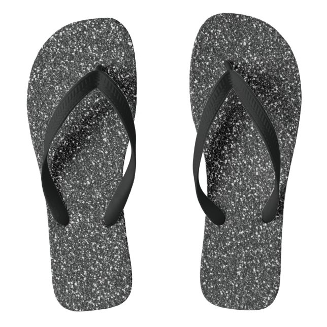 Chanclas Purpurina negro Sparkle Glam (Plantilla)