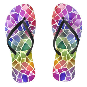 Chanclas Purpurina Resumen Octagon geométrico