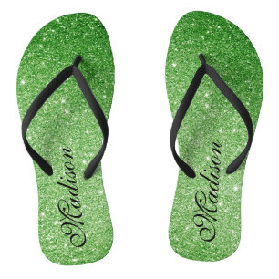 Chanclas Purpurina verde esmeralda Glitz y Glam Personaliza
