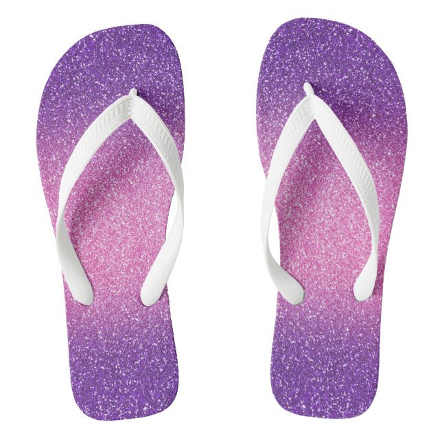 Chanclas Purpurinas de Ombre rosado morado, pares de (Plantilla)
