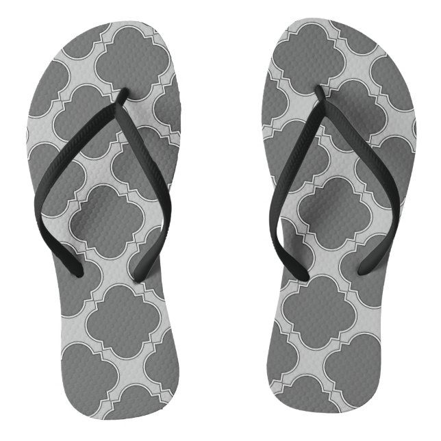 Chanclas Quatrefoil en tonos grises (Plantilla)