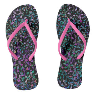 Chanclas Rainbow Music Notes Flip Flags