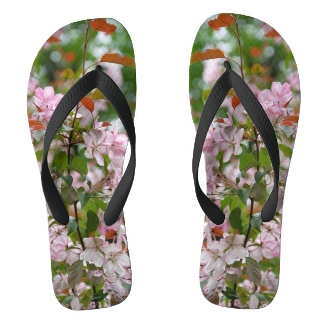 Chanclas Rama delicada con flores de manzano (Plantilla)
