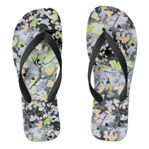 Chanclas Ramas abstractas de árboles primaverales sin solda