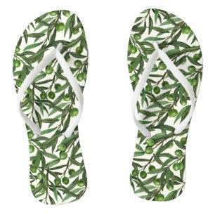 Chanclas Ramas de olivo blanquecinas