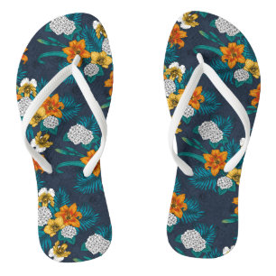 Chanclas Ramo tropical azul