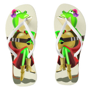 Chanclas Rana Jugando Guitarra Flip Flops - Tus Colores