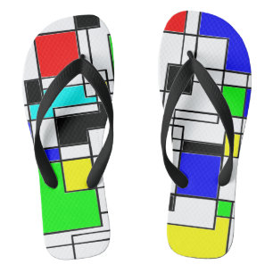 Chanclas Random Squares Homage A Mondrian