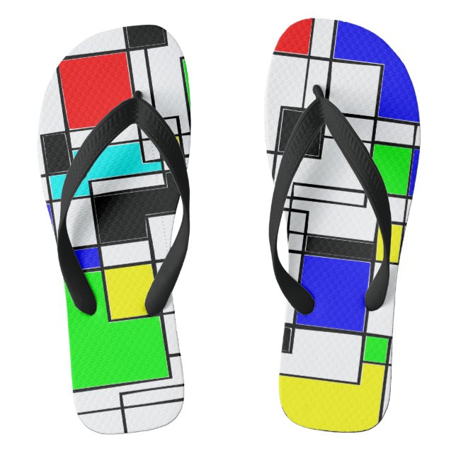 Chanclas Random Squares Homage A Mondrian (Plantilla)