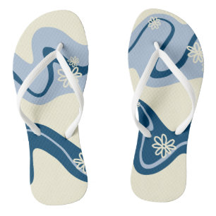 Chanclas Ranura de margarita - Azul oscuro, azul claro y cr