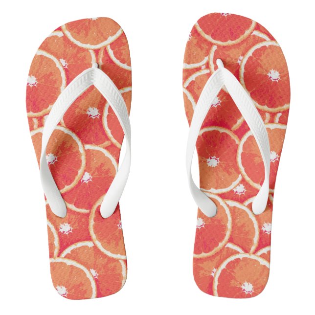 Chanclas Rasgos de pomelo rosa (Plantilla)