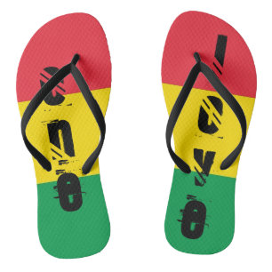 Chanclas Rasta colorea el modelo rojo amarillo verde de la