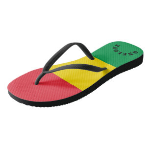 Chanclas Rasta colorea el modelo rojo amarillo verde de la