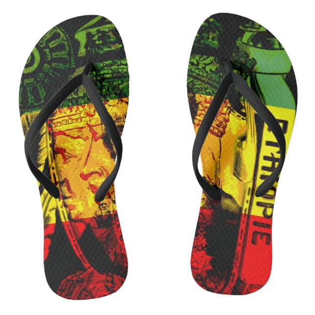 Chanclas Rasta Haile Selassie Flip Flops (Plantilla)