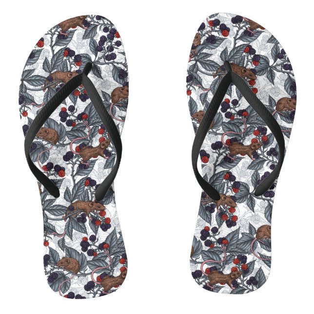Chanclas Ratones y moras blancas (Plantilla)