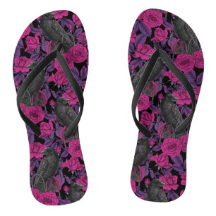 Chanclas Ravas y rosas rosas rosas